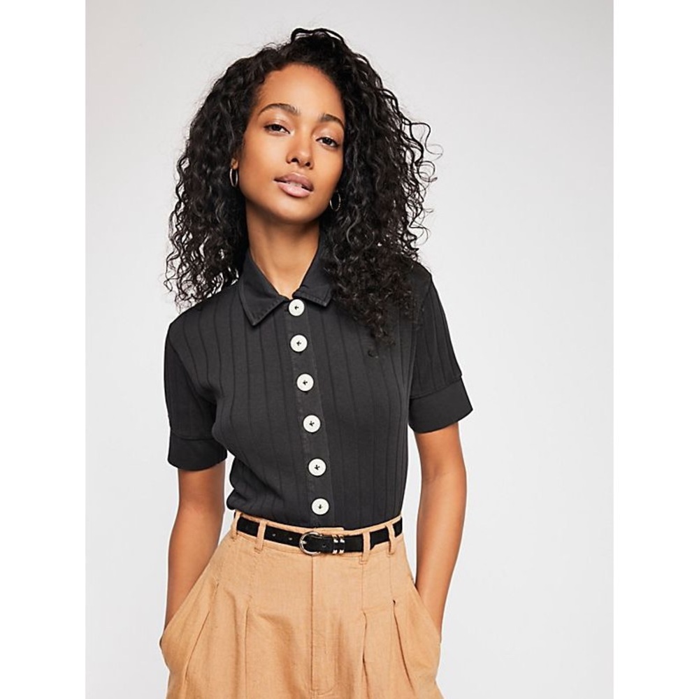 Free People Lily Top in Black